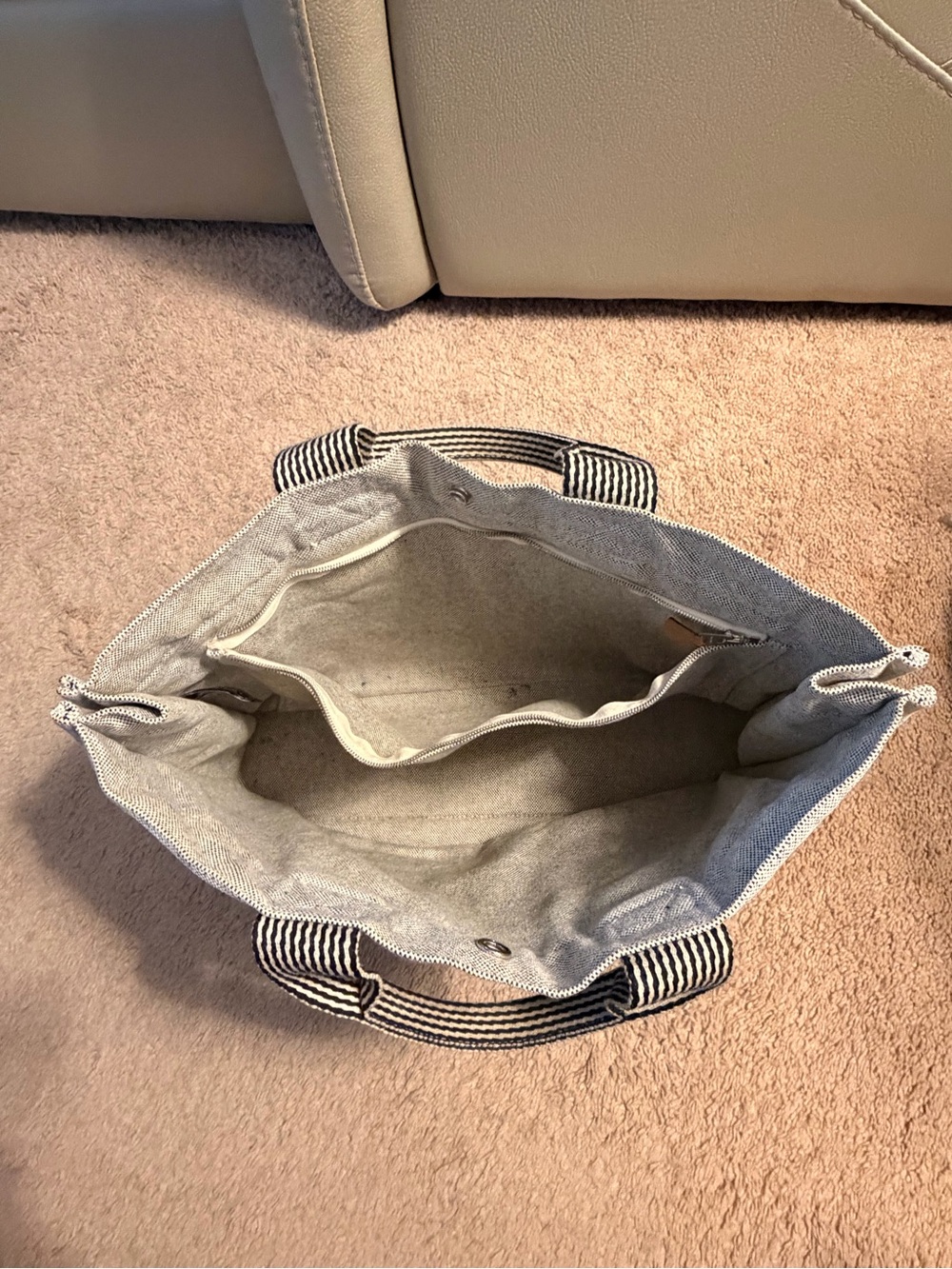 Hermès Fourre Tout MM grey cotton canvas tote bag. 💼 🤩 with COA🤩 - Picture 5 of 15